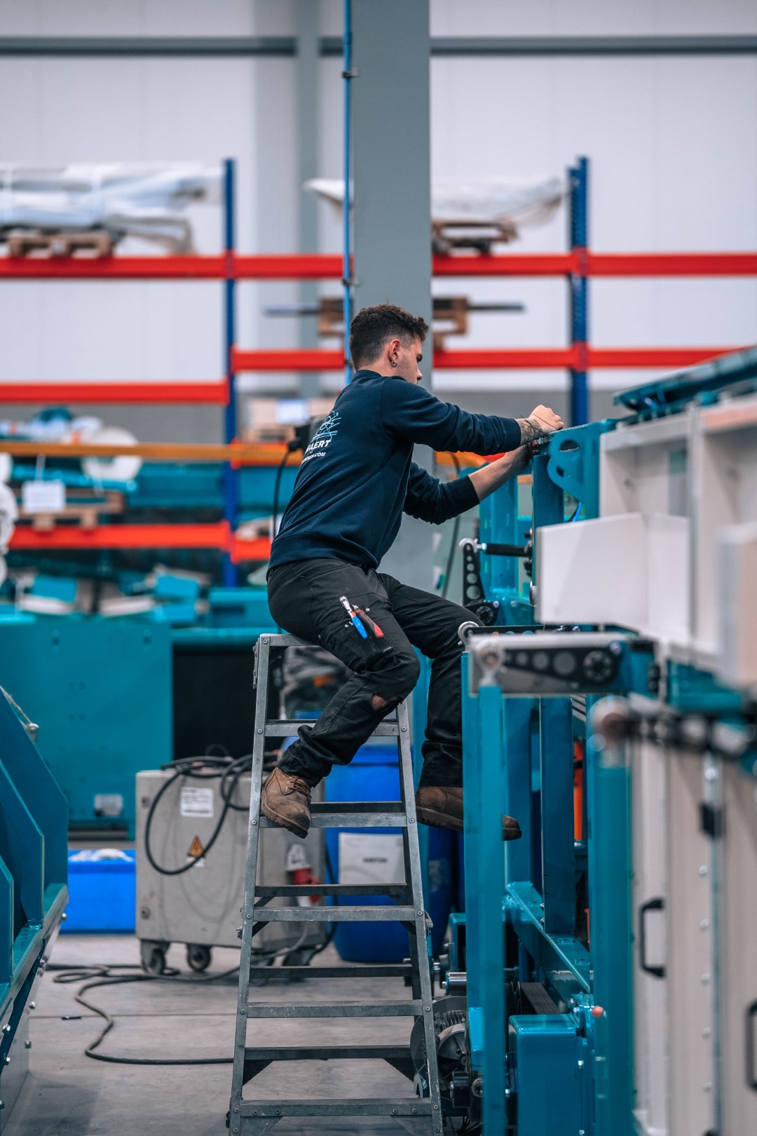 Constructie en bouw van machines in Vanhauwaert werkplaats met vakmanschap